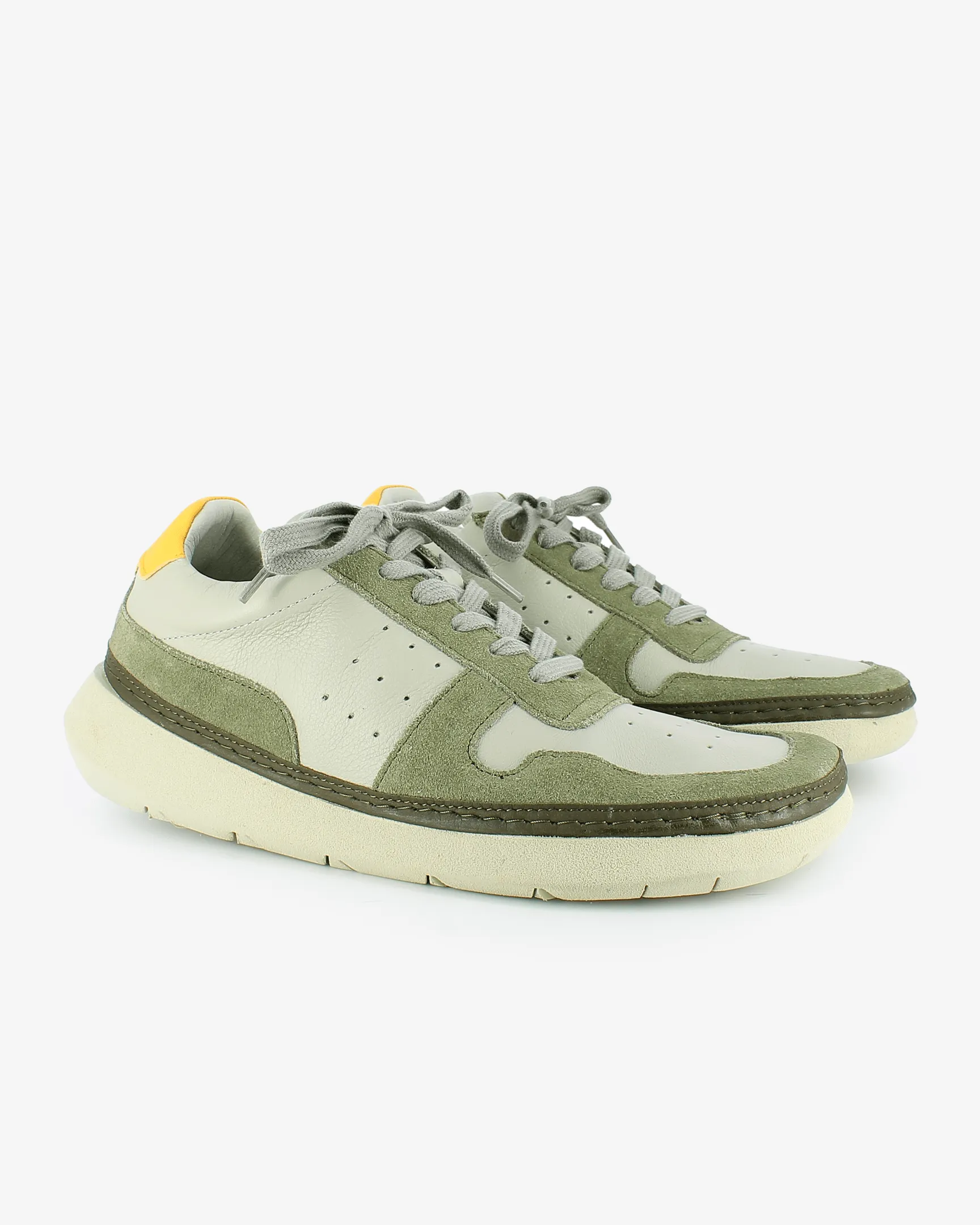 Fepix Bio Leather Sneakers | Light Grey/Beetle