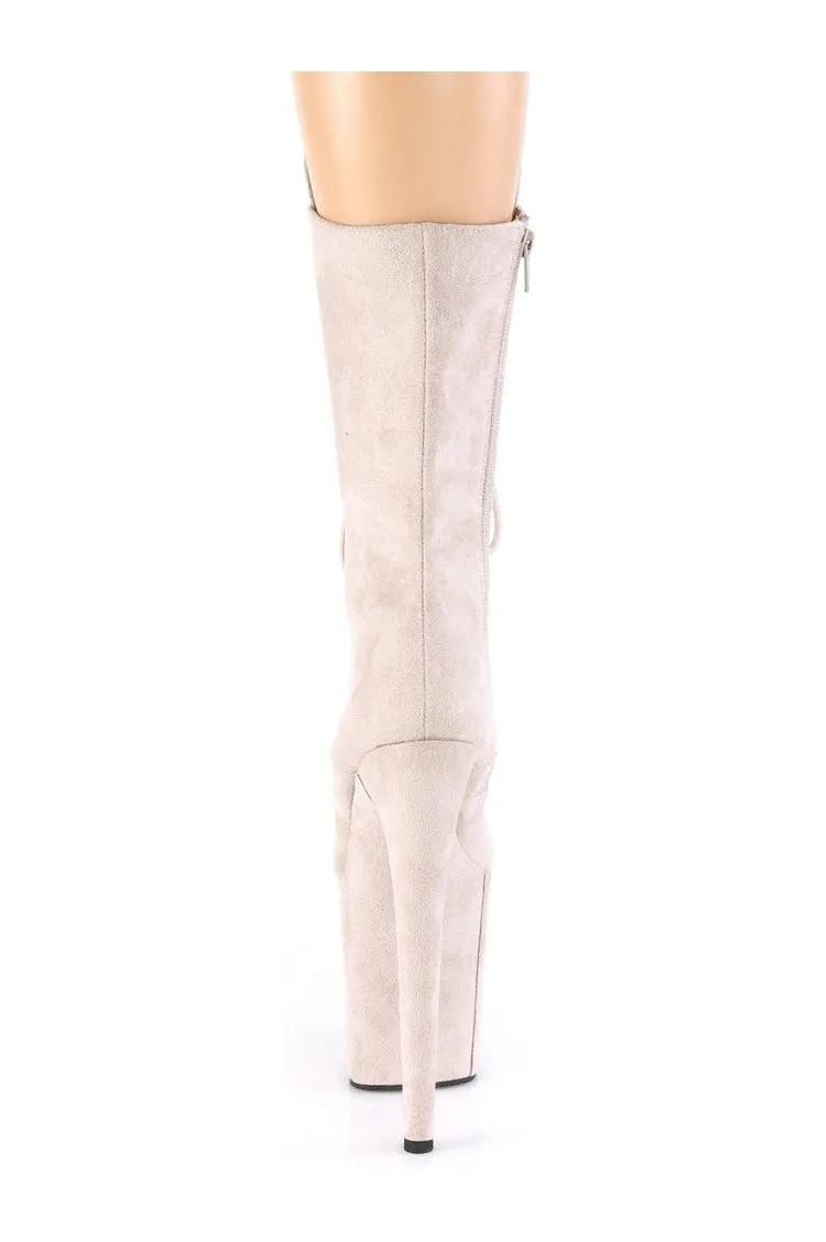 FLAMINGO-1050FS Exotic Boot | Nude Faux Suede