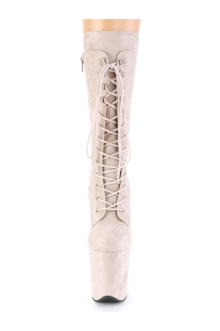 FLAMINGO-1050FS Exotic Boot | Nude Faux Suede