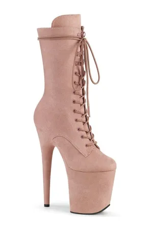 FLAMINGO-1050FS Exotic Boot | RoseGold Faux Suede