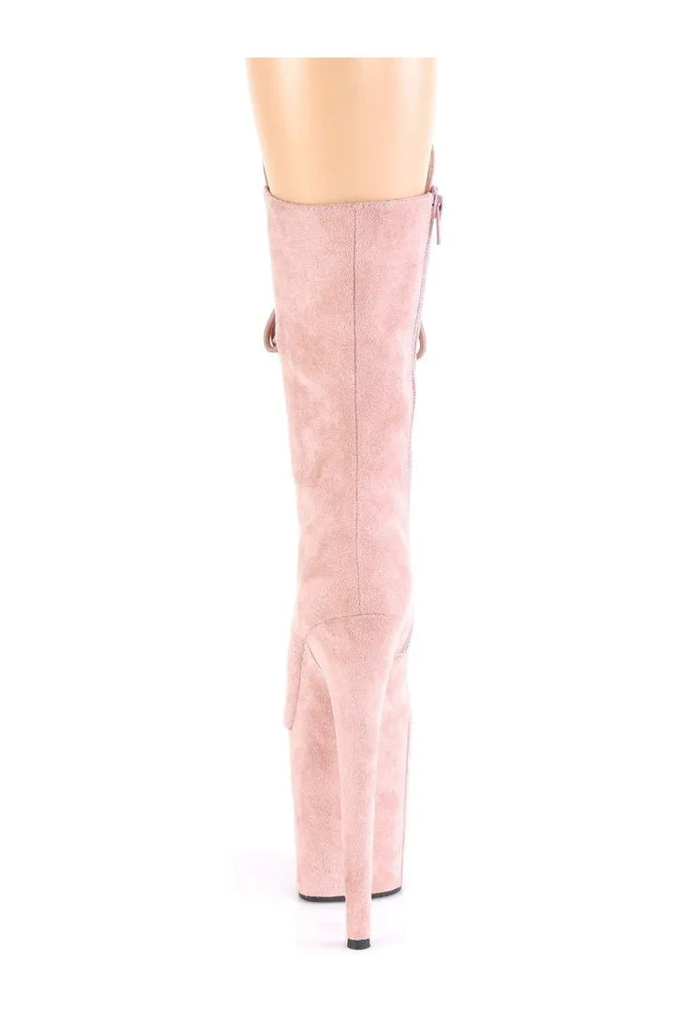 FLAMINGO-1050FS Exotic Boot | RoseGold Faux Suede