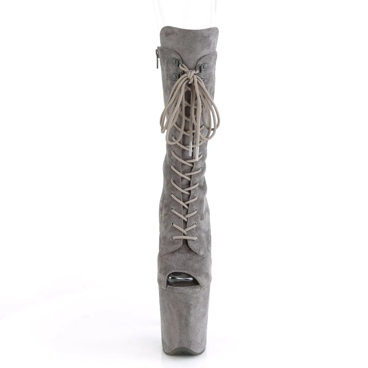 FLAMINGO-1051FS  Grey Faux Suede/Grey Faux Suede