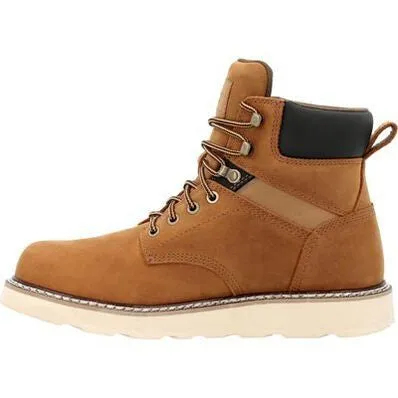Georgia Men's Core 37 6" Soft Toe Waterproof Slip Resist Wedge Work Boot -Brown- GB00665
