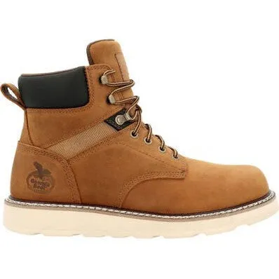 Georgia Men's Core 37 6" Soft Toe Waterproof Slip Resist Wedge Work Boot -Brown- GB00665