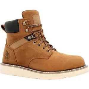 Georgia Men's Core 37 6" Soft Toe Waterproof Slip Resist Wedge Work Boot -Brown- GB00665