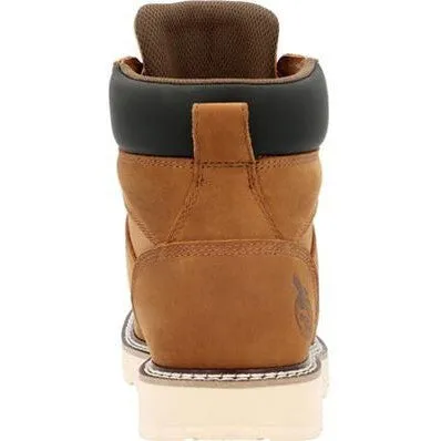 Georgia Men's Core 37 6" Soft Toe Waterproof Slip Resist Wedge Work Boot -Brown- GB00665