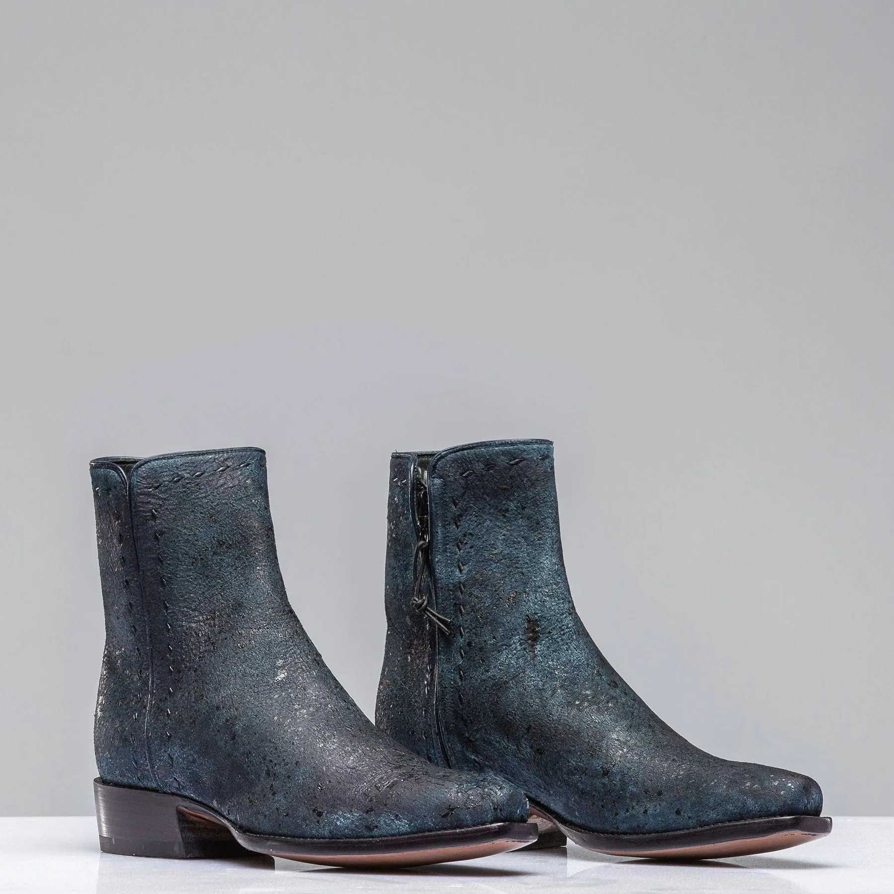 Goat Suede Zorro In Vintage Denim Blue