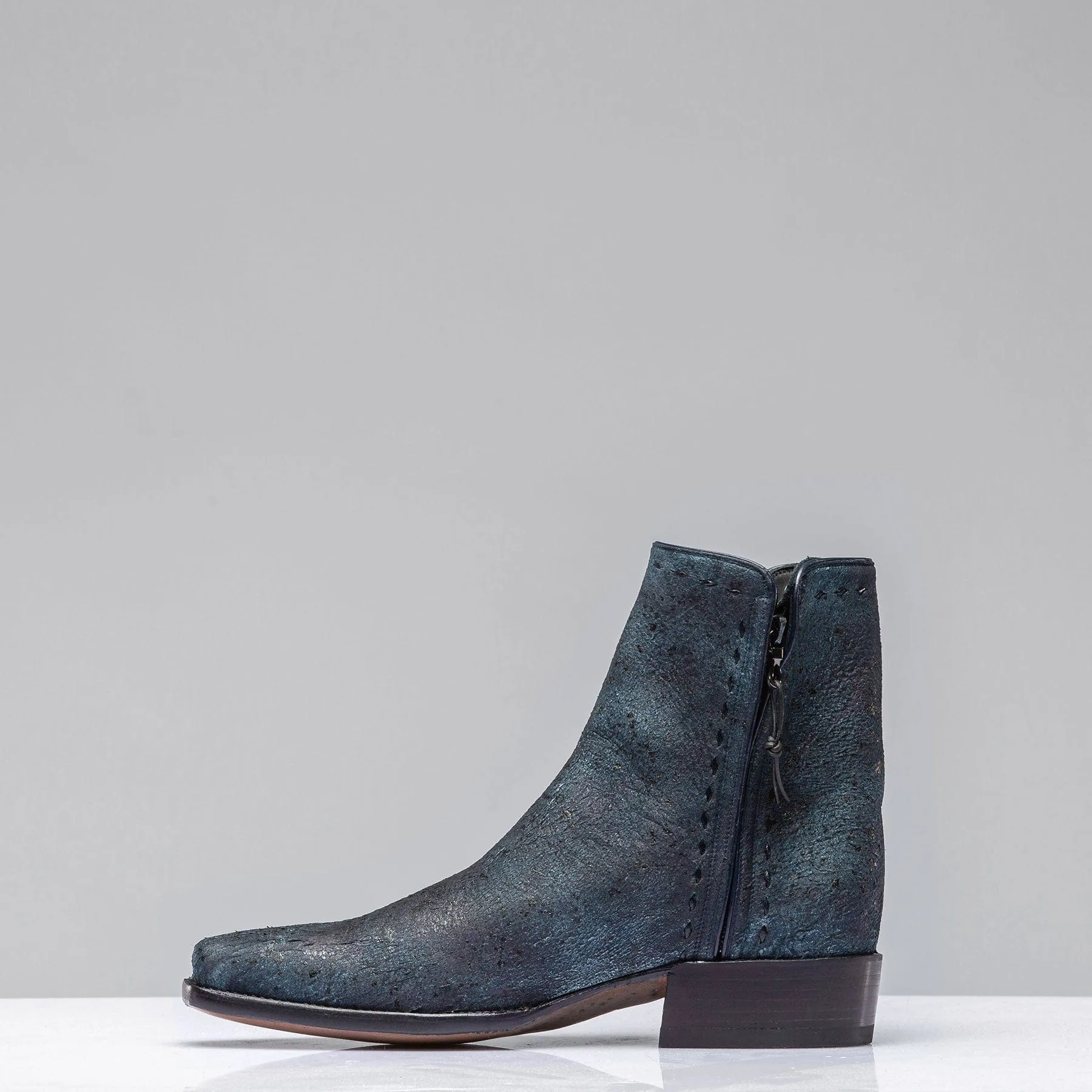 Goat Suede Zorro In Vintage Denim Blue