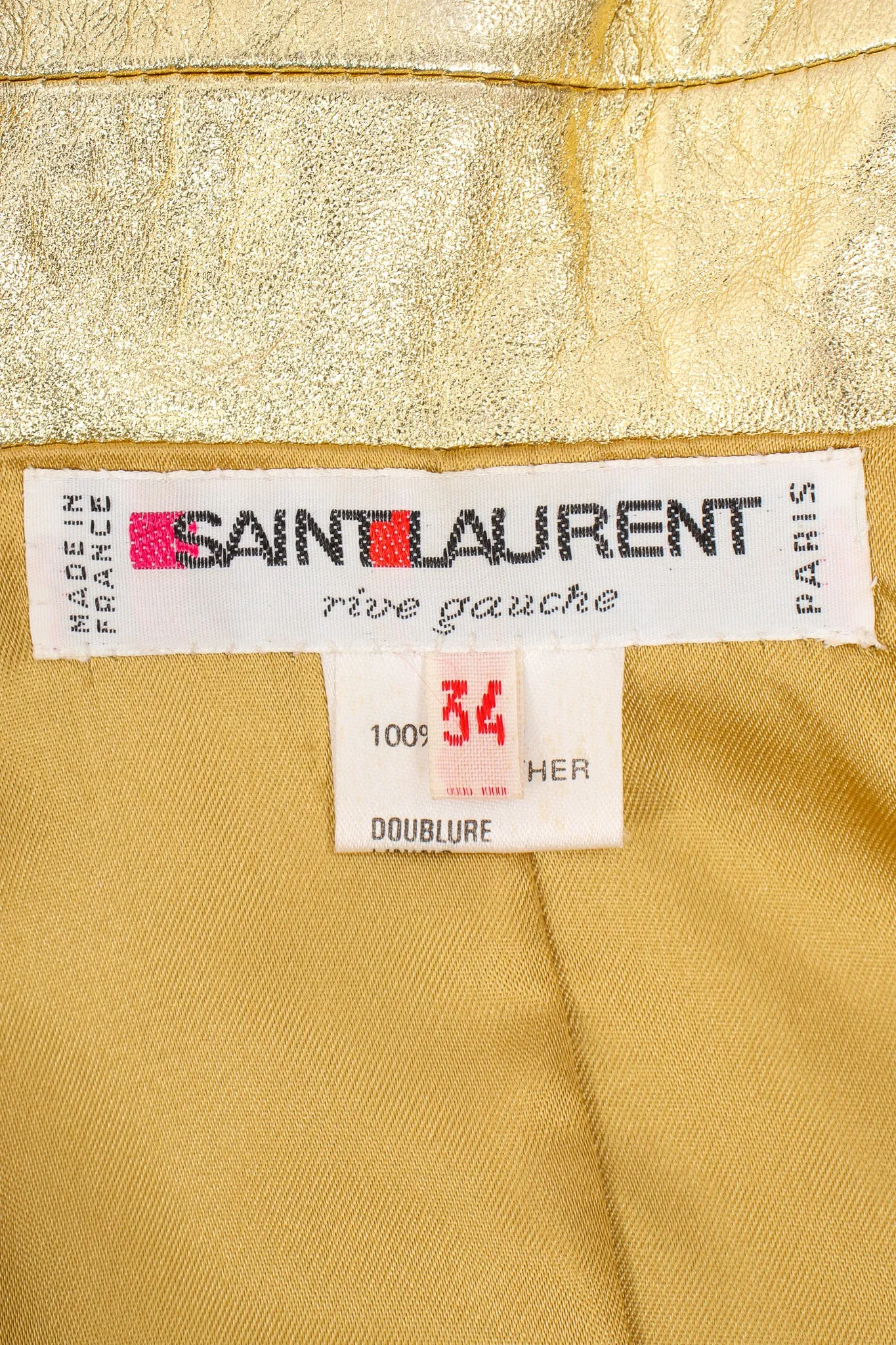 Gold Leather Lamé Jacket