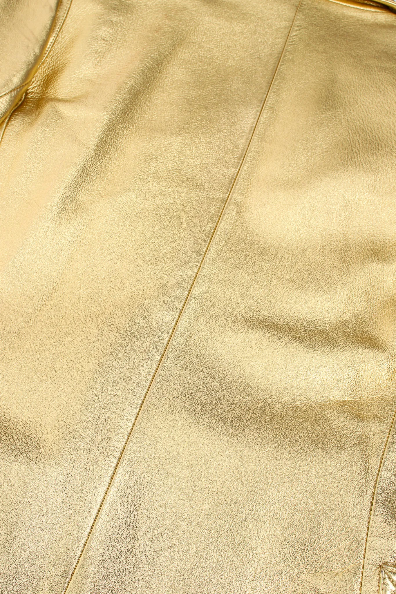 Gold Leather Lamé Jacket