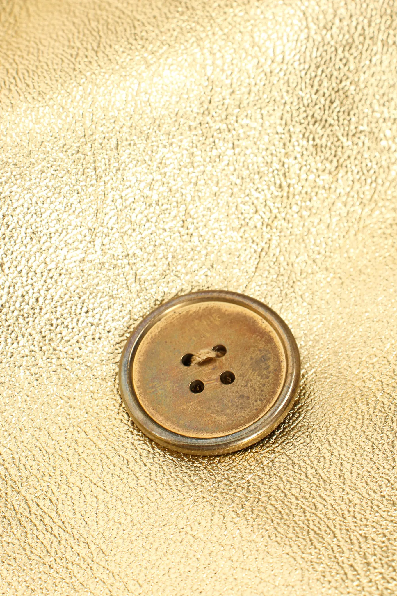Gold Leather Lamé Jacket