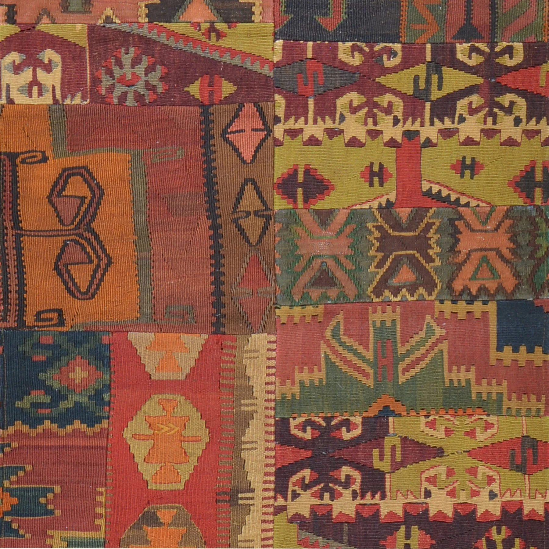 Hand-Woven Kilims Patchwork Handmade Unique Wool Rug (Size 2.8 X 11.4) Cwral-7542