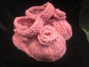 Handknit Aran Baby Moccasins