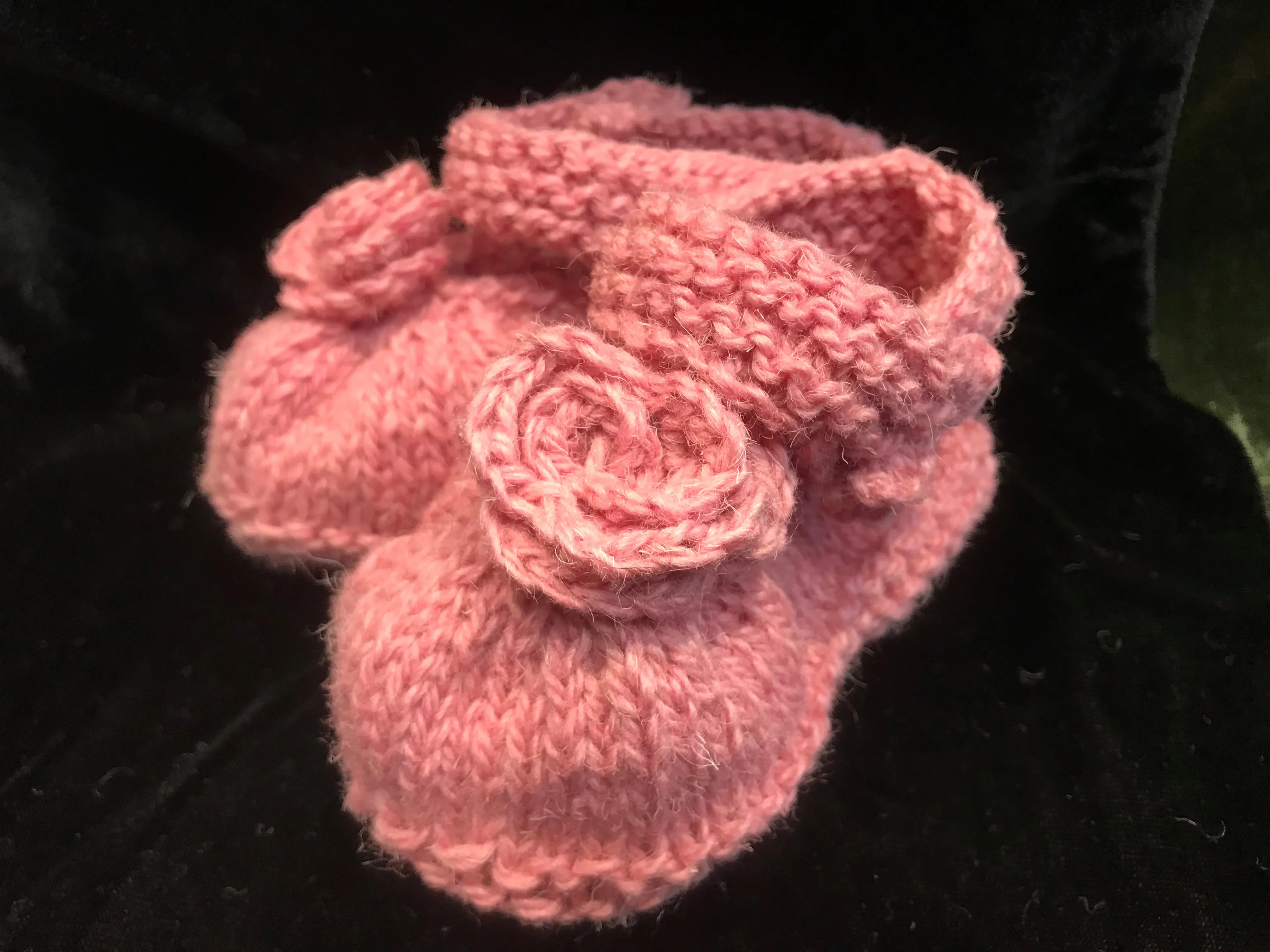 Handknit Aran Baby Moccasins