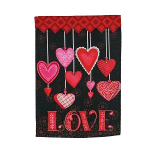 Hanging Love Hearts Garden Textured Suede,14es10233