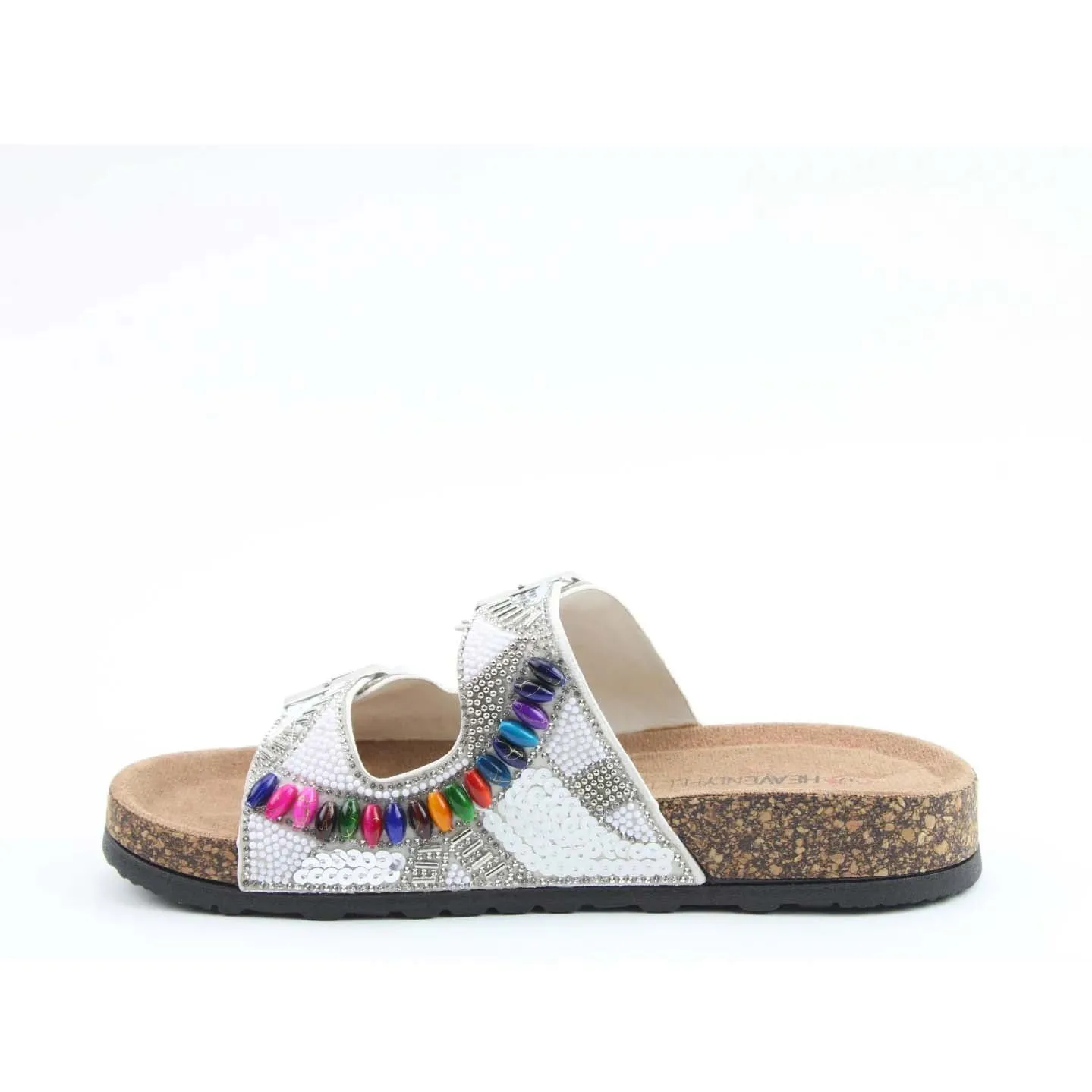 Heavenly Feet Jess Sandal White