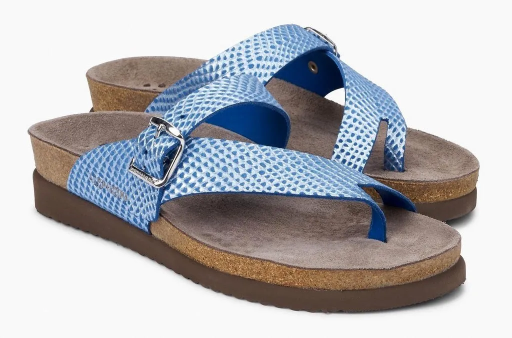 'Helen' women's thong sandal - blue