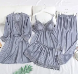 Ice Silk Pajamas Set
