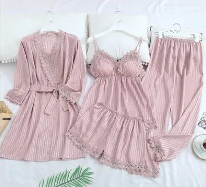 Ice Silk Pajamas Set