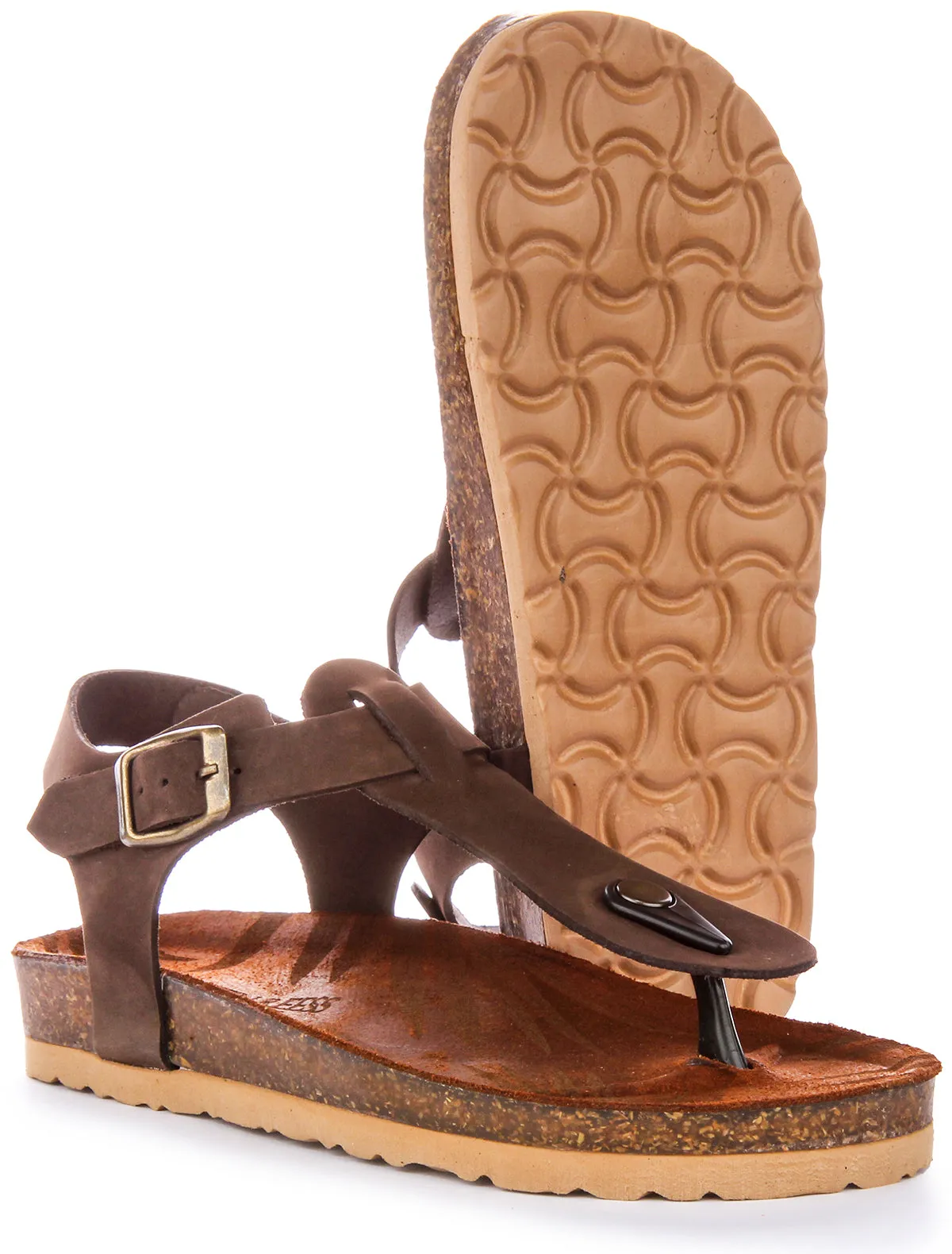 Justinreess England Alora Sandal In Brown For Women | Secret Sale