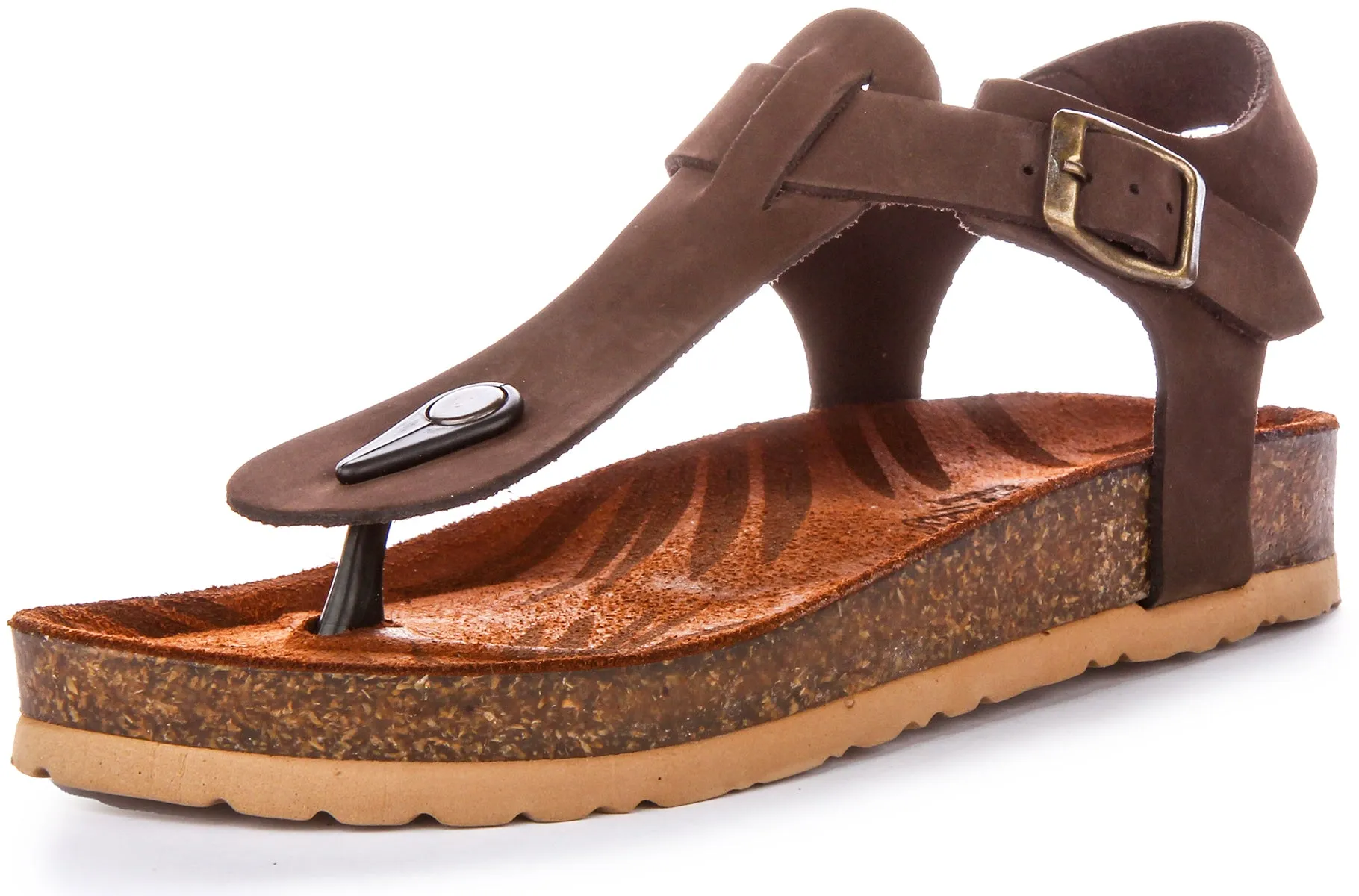 Justinreess England Alora Sandal In Brown For Women | Secret Sale