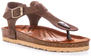 Justinreess England Alora Sandal In Brown For Women | Secret Sale