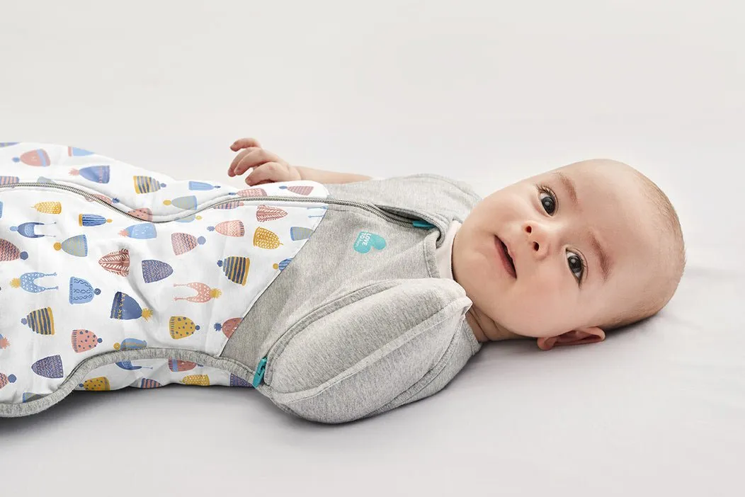 Love to Dream - Swaddle Up Transition Bag Warm White Happy Hats