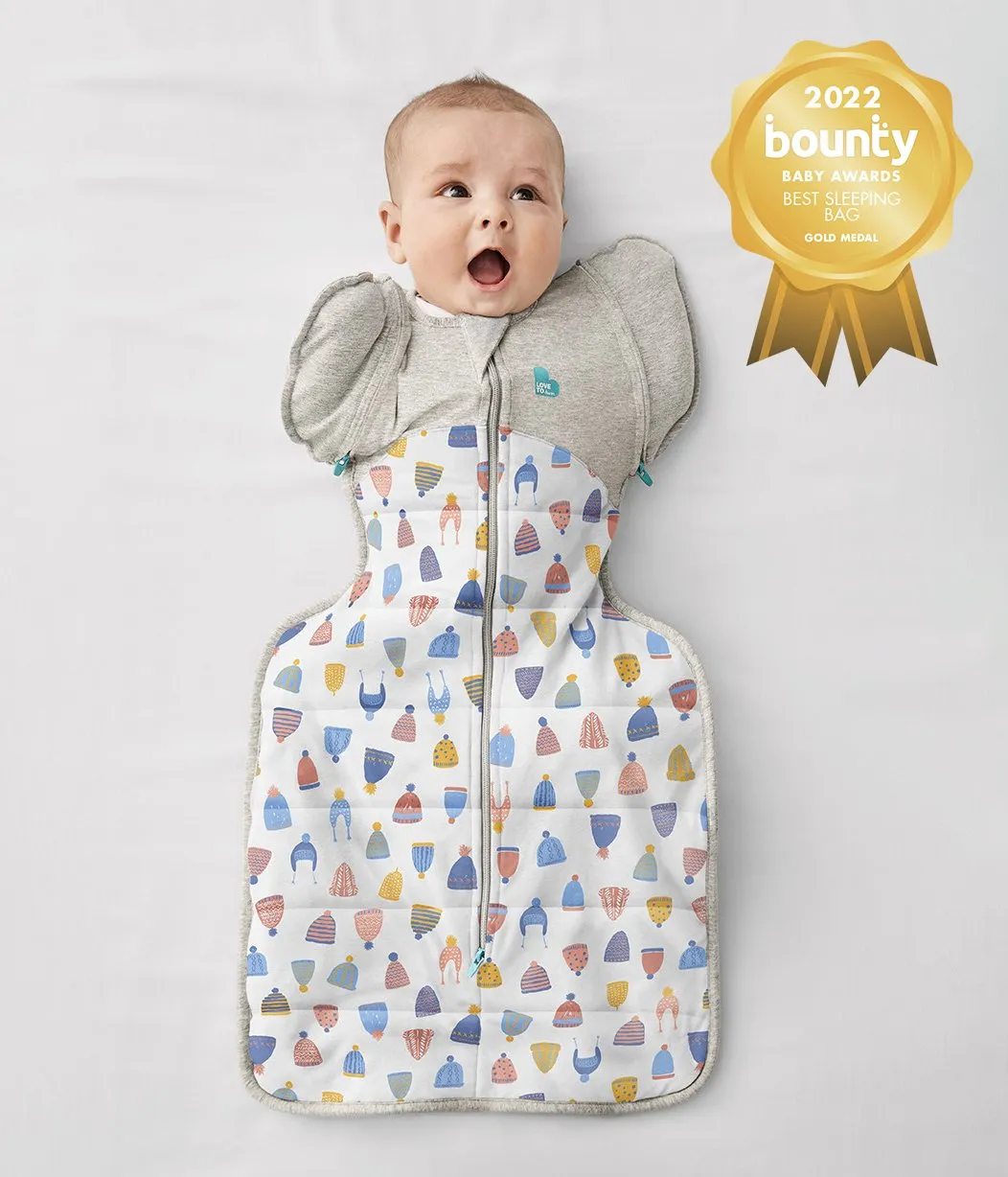 Love to Dream - Swaddle Up Transition Bag Warm White Happy Hats