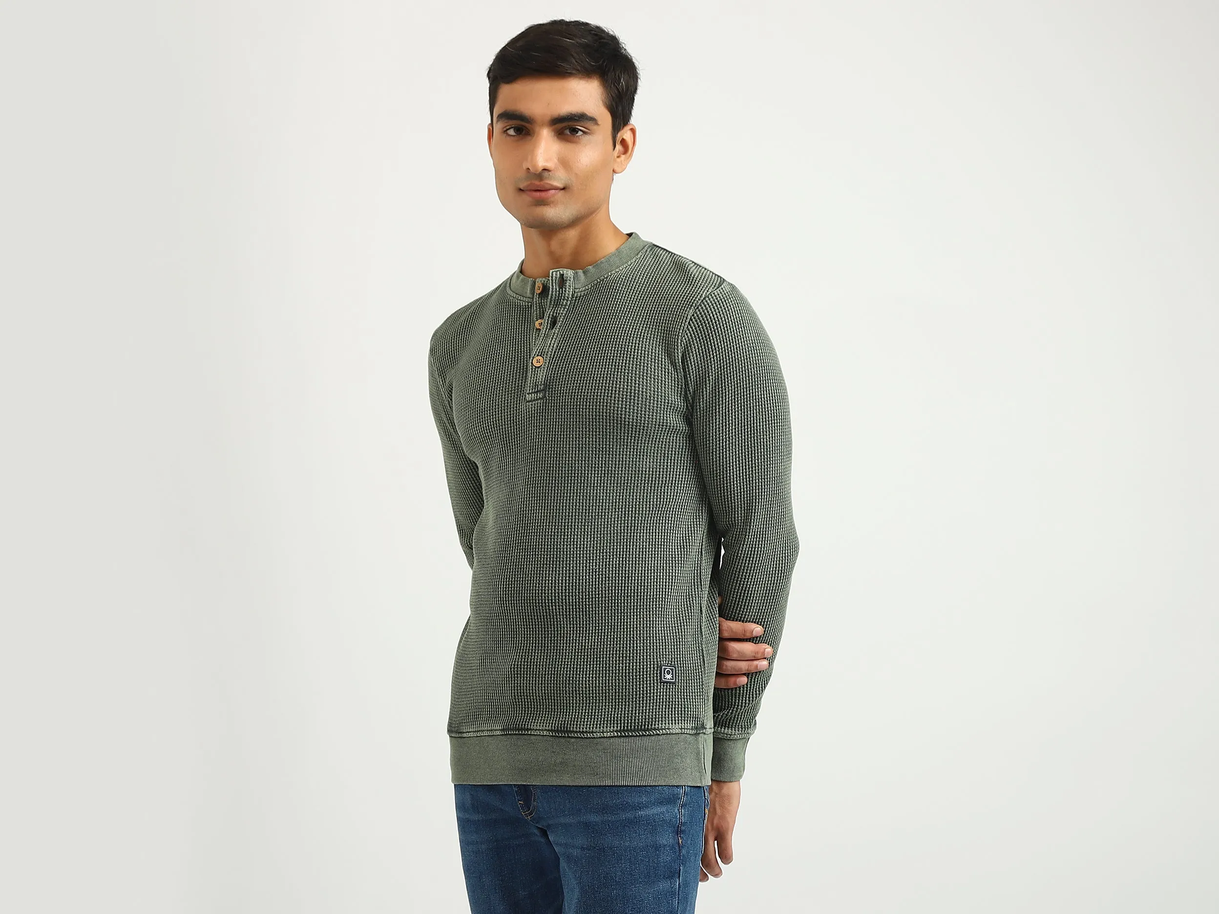 Men Textured Round Neck T-shirt
