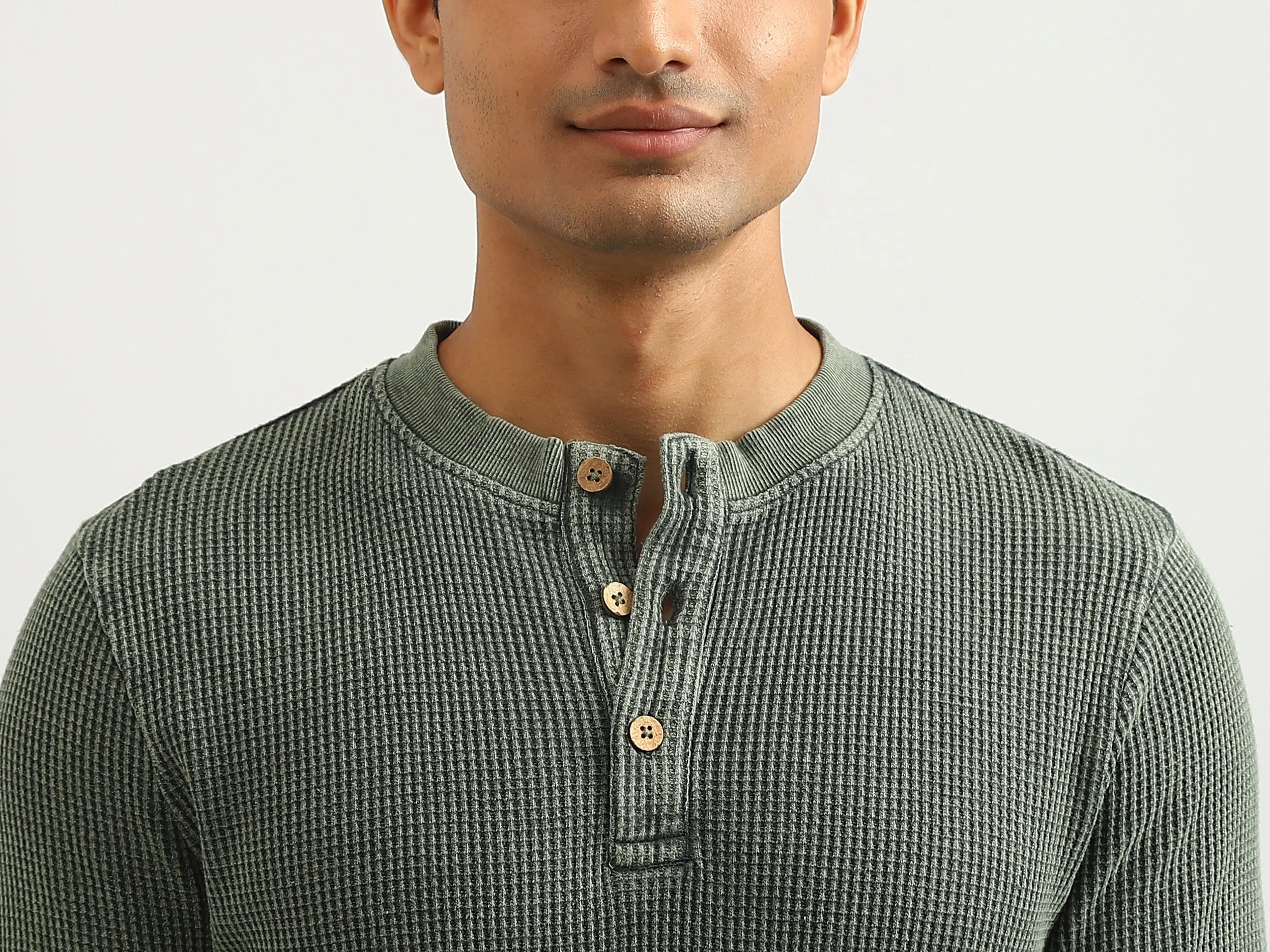 Men Textured Round Neck T-shirt