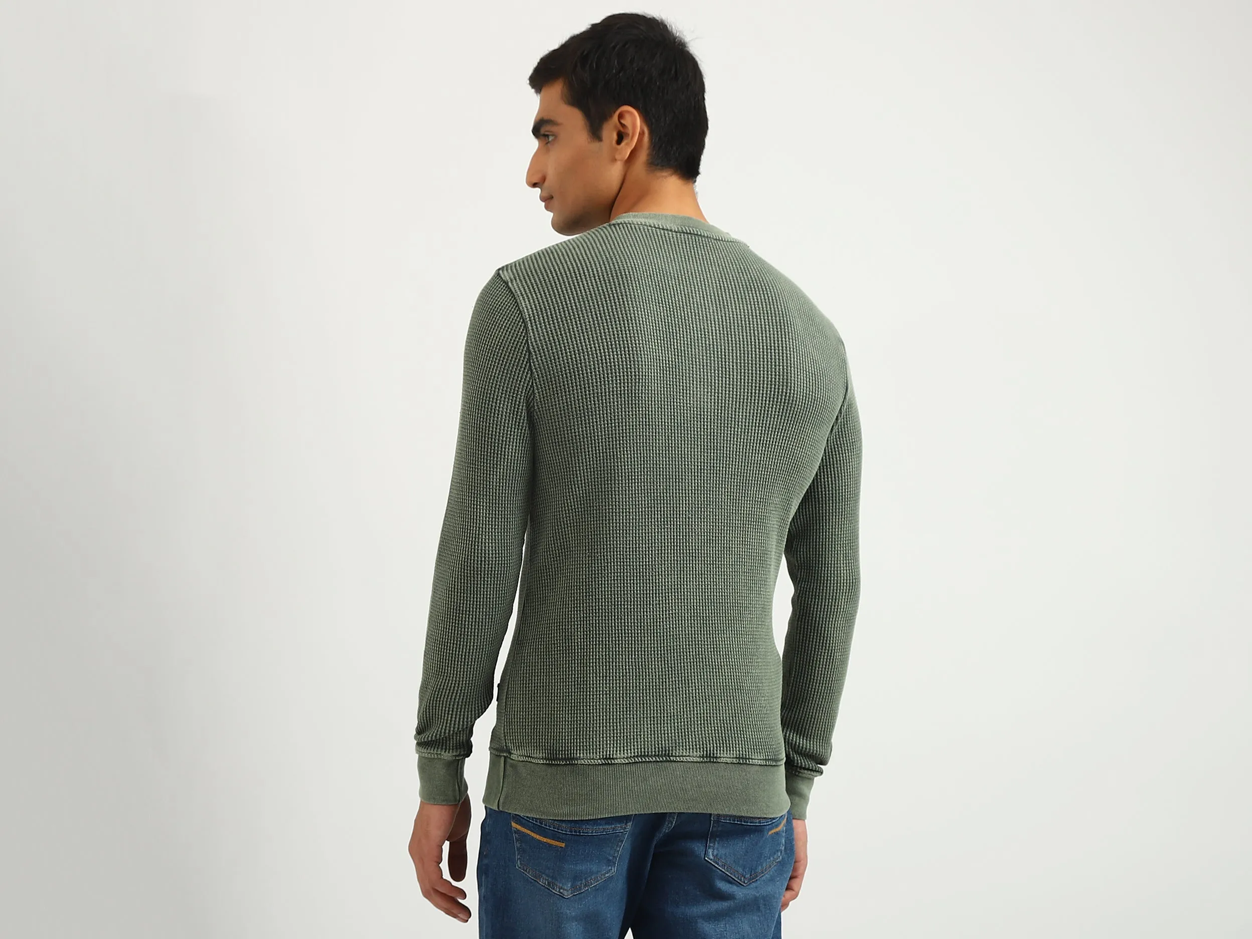 Men Textured Round Neck T-shirt
