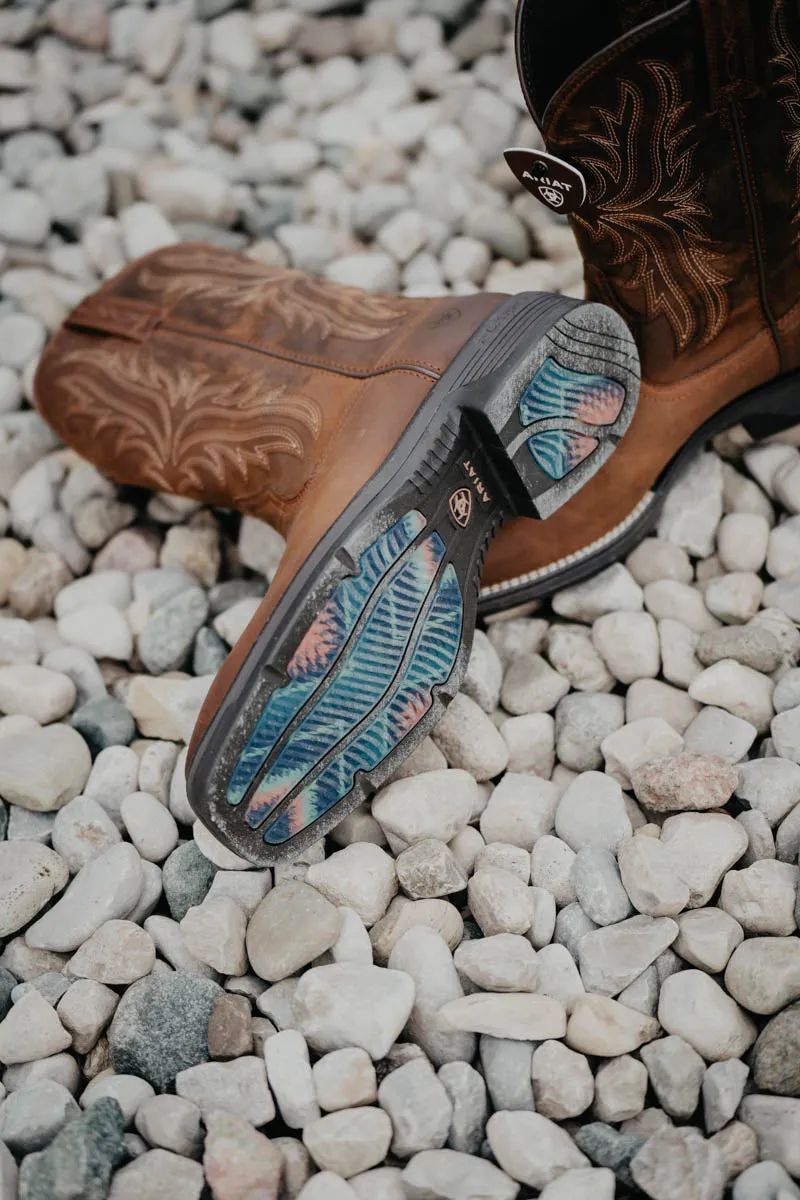 Men's Ariat 'Ridgeback' Oil Distressed Tan Cowboy Boot (11EE Only)
