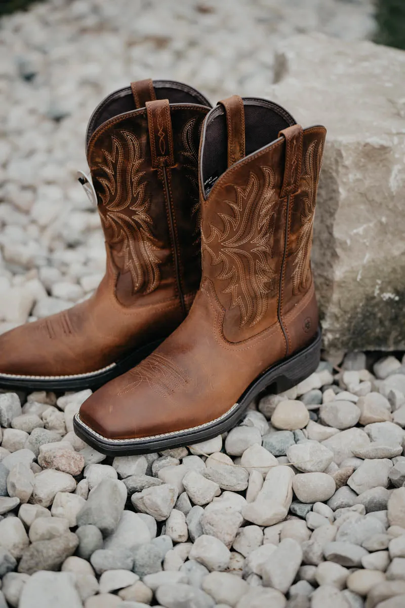 Men's Ariat 'Ridgeback' Oil Distressed Tan Cowboy Boot (11EE Only)