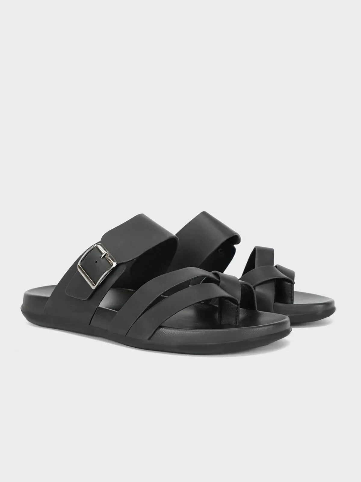 Mens "ARENDS" Casual Thong Buckled Slippers