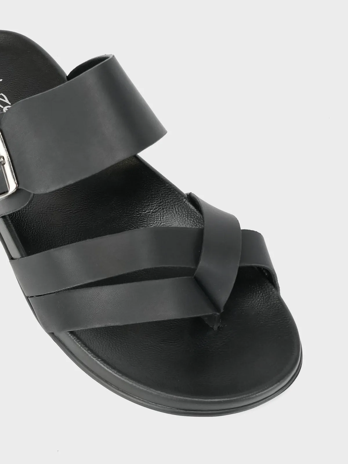 Mens "ARENDS" Casual Thong Buckled Slippers