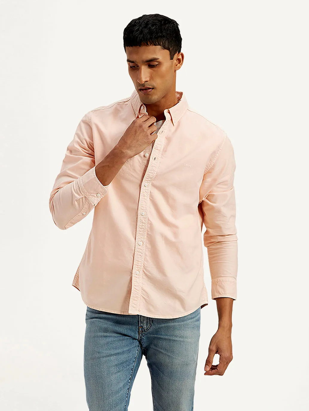 Men's Solid Dyed Slim Fit Shirt