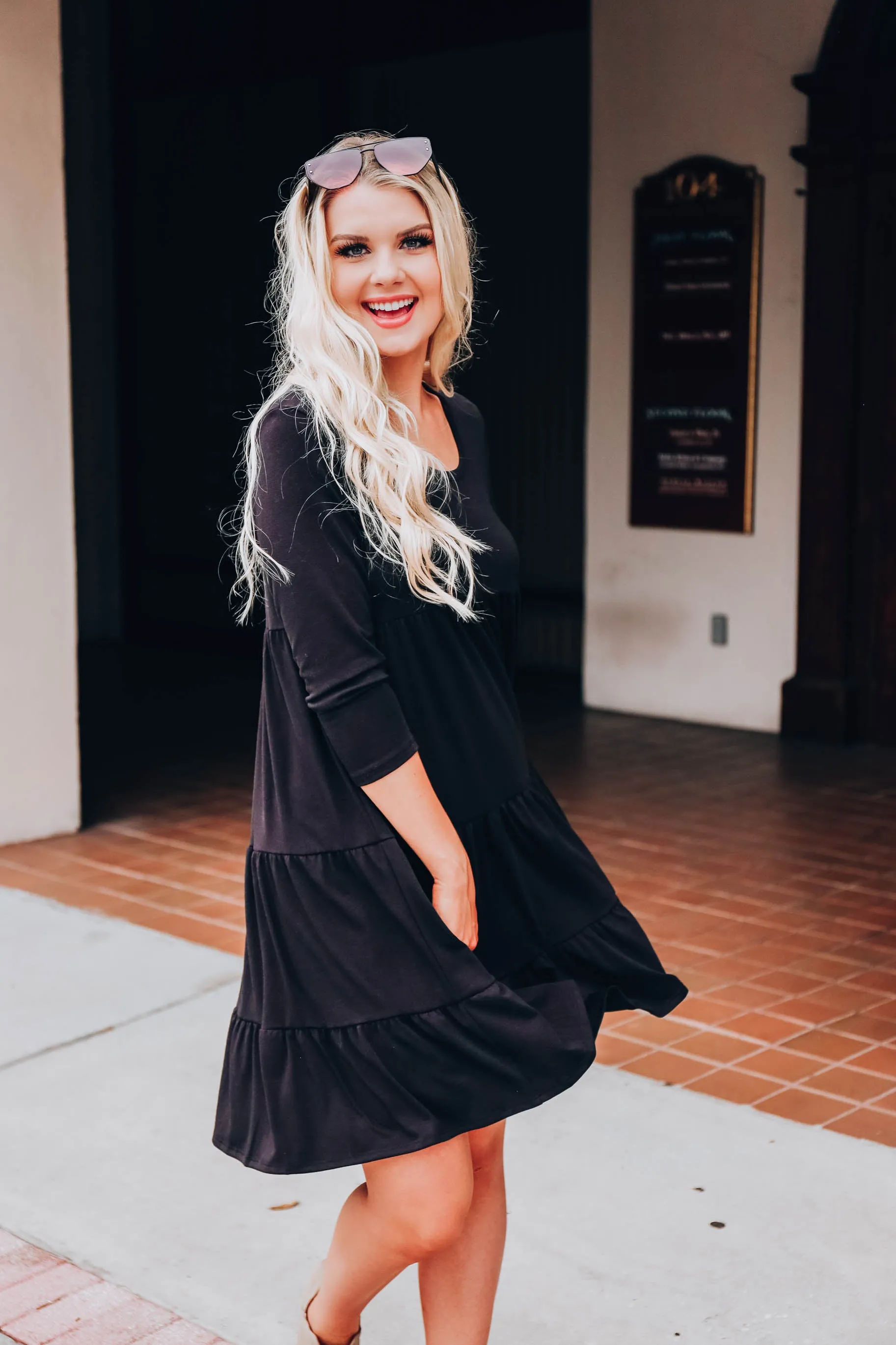 Miss Priss Baby Doll Dress - Black