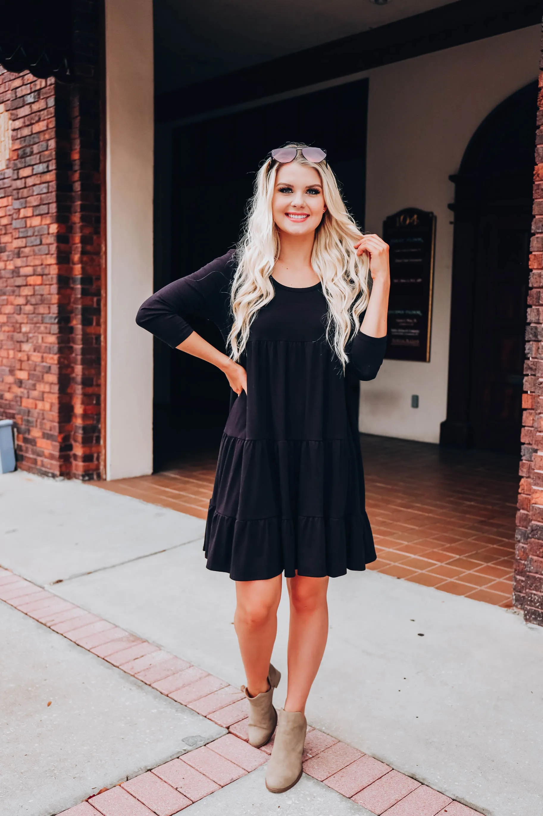 Miss Priss Baby Doll Dress - Black