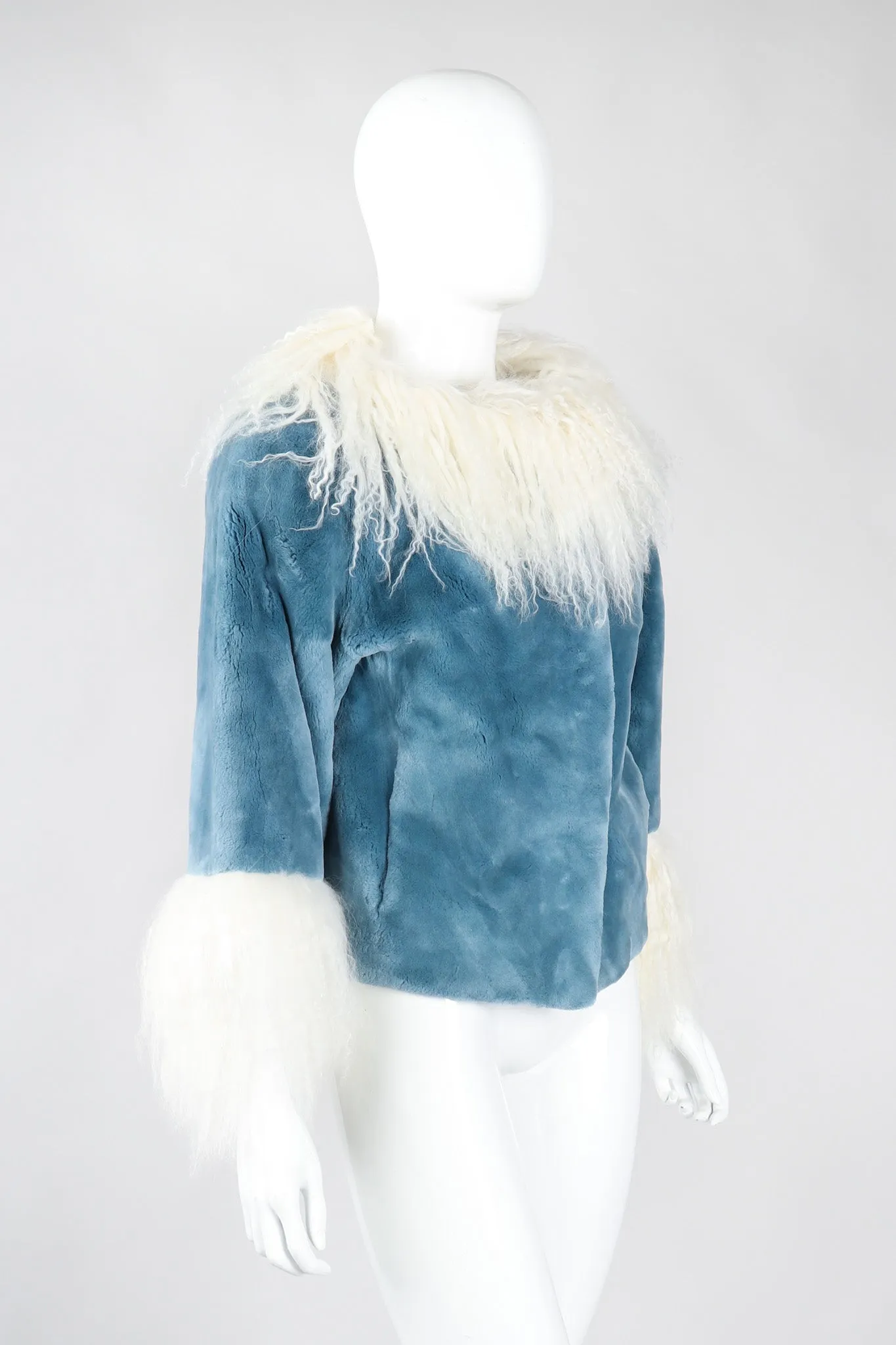 Mongolian Trimmed Plush Fur Jacket