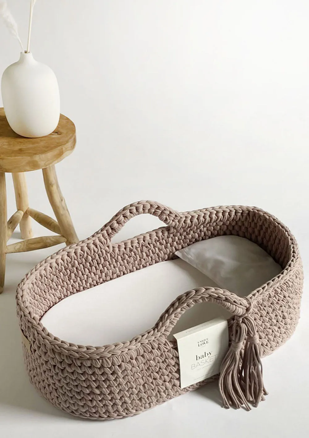 Moseskorb warm taupe