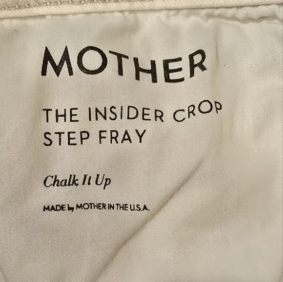 Mother The Insider Crop Step Fray In Chalk It Up