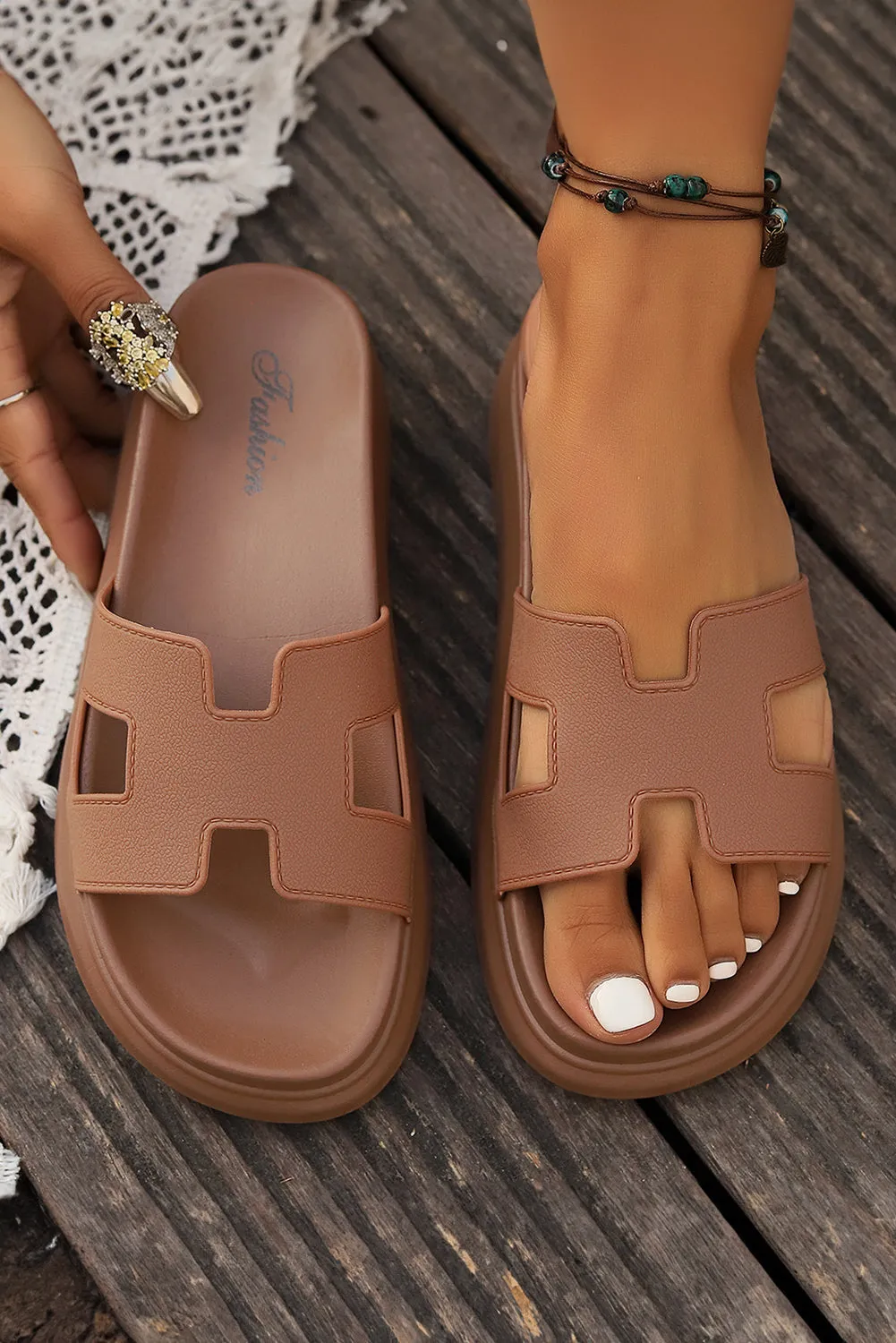 Nadine | Platform Slippers