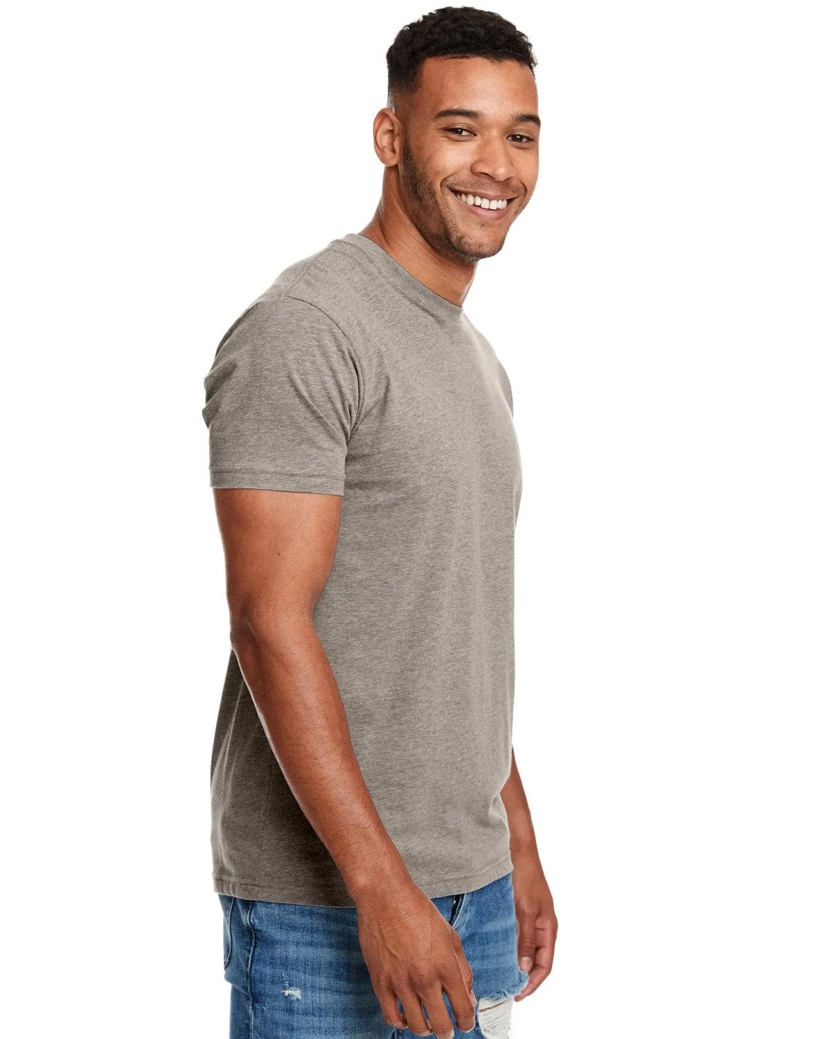 Next Level Mens CVC Crewneck Tee | Warm Gray