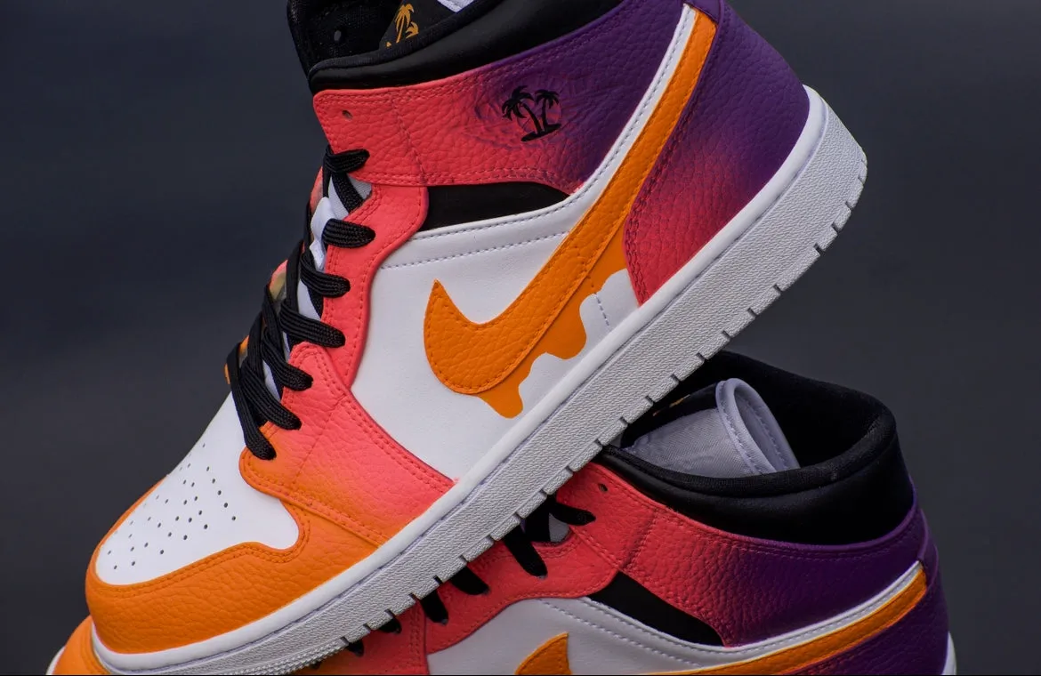 Night Lights Custom Drip Jordan 1 mids