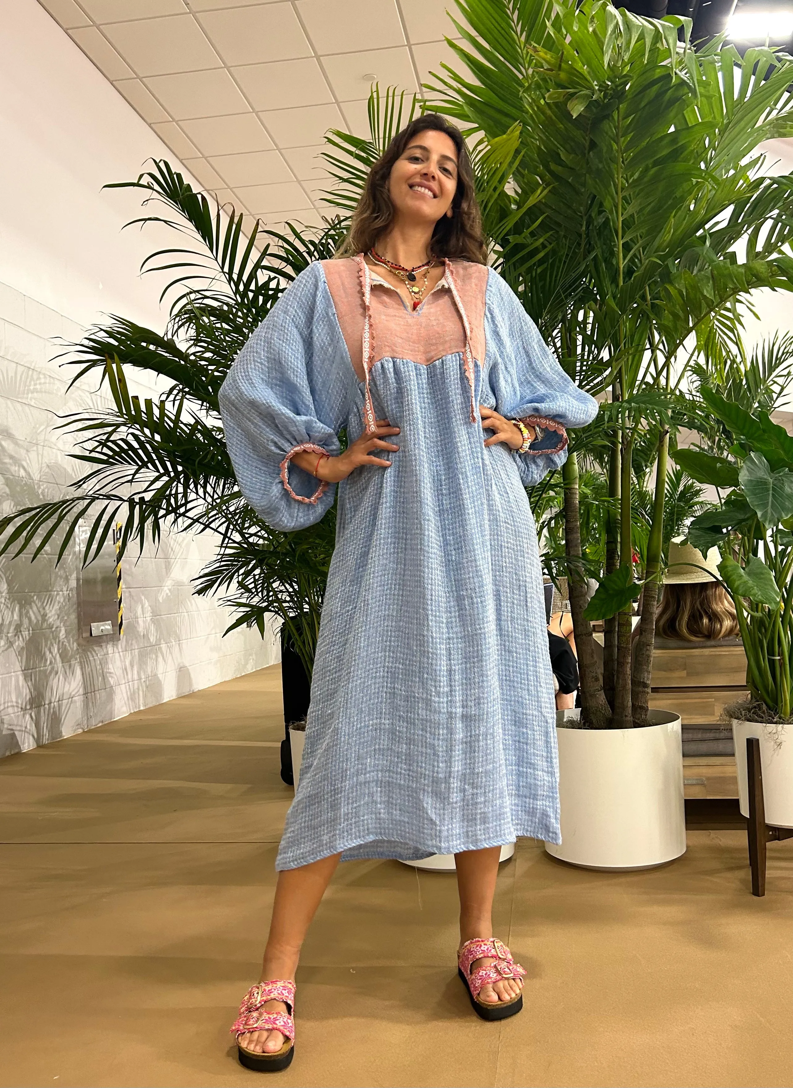 Nina Leuca Zefiro Long Dress - Blue