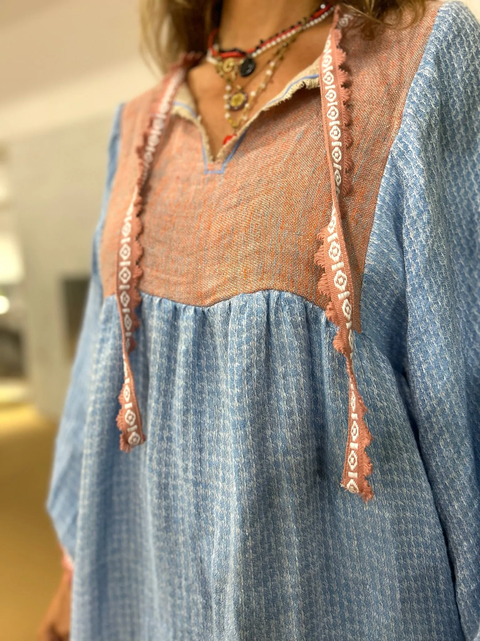 Nina Leuca Zefiro Long Dress - Blue