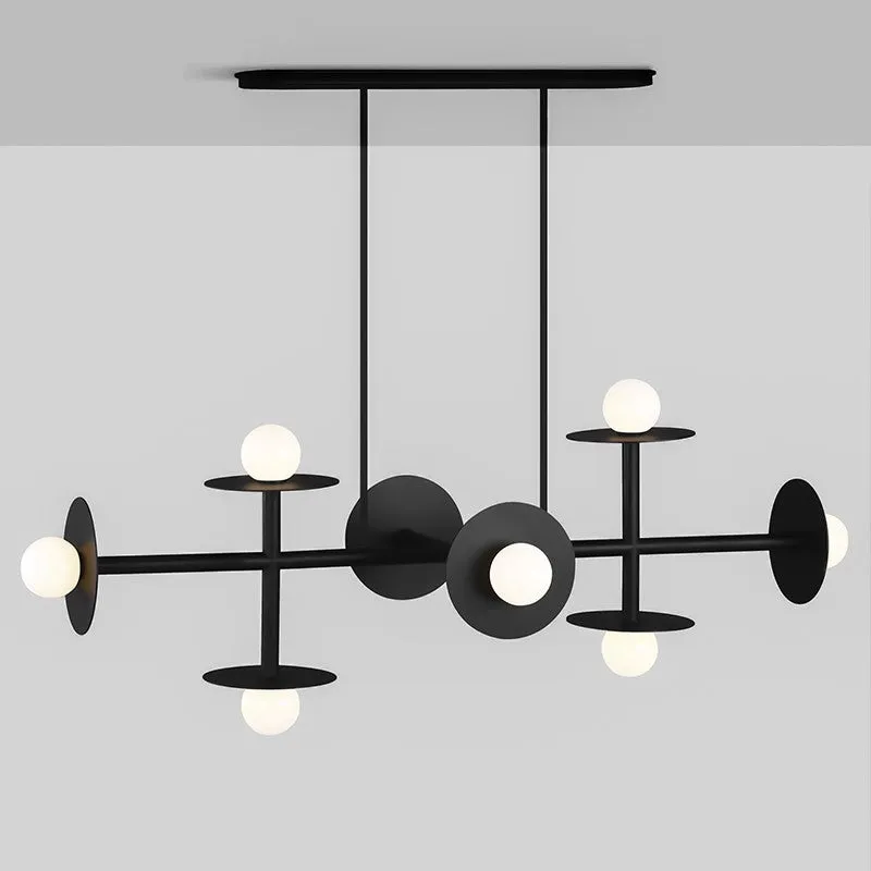 Nordic 8-Light Linear Chandelier Light