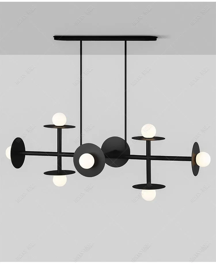 Nordic 8-Light Linear Chandelier Light