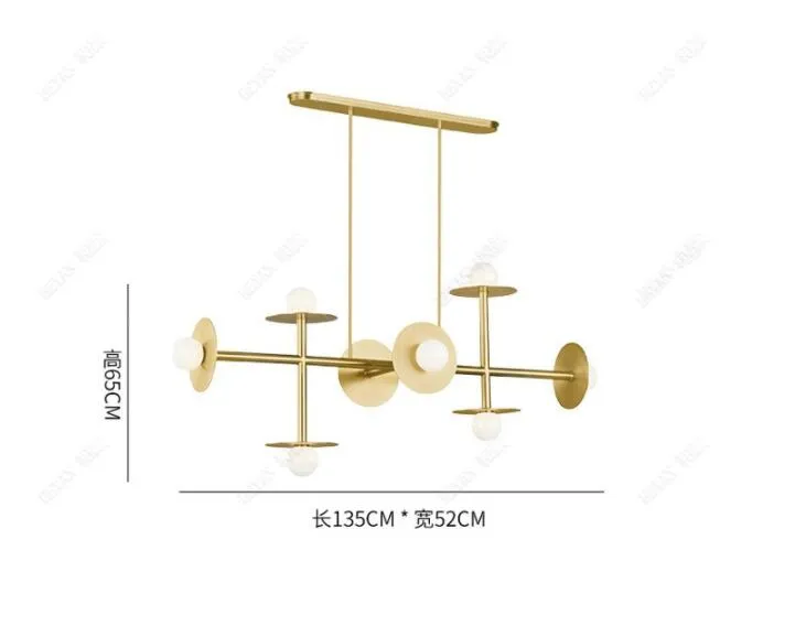 Nordic 8-Light Linear Chandelier Light