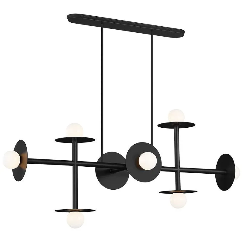 Nordic 8-Light Linear Chandelier Light